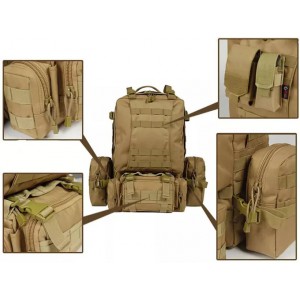 Рюкзак 35L Hiking Tactical 600D с отделяемыми карманами YA BK-5031 [YAKEDA]